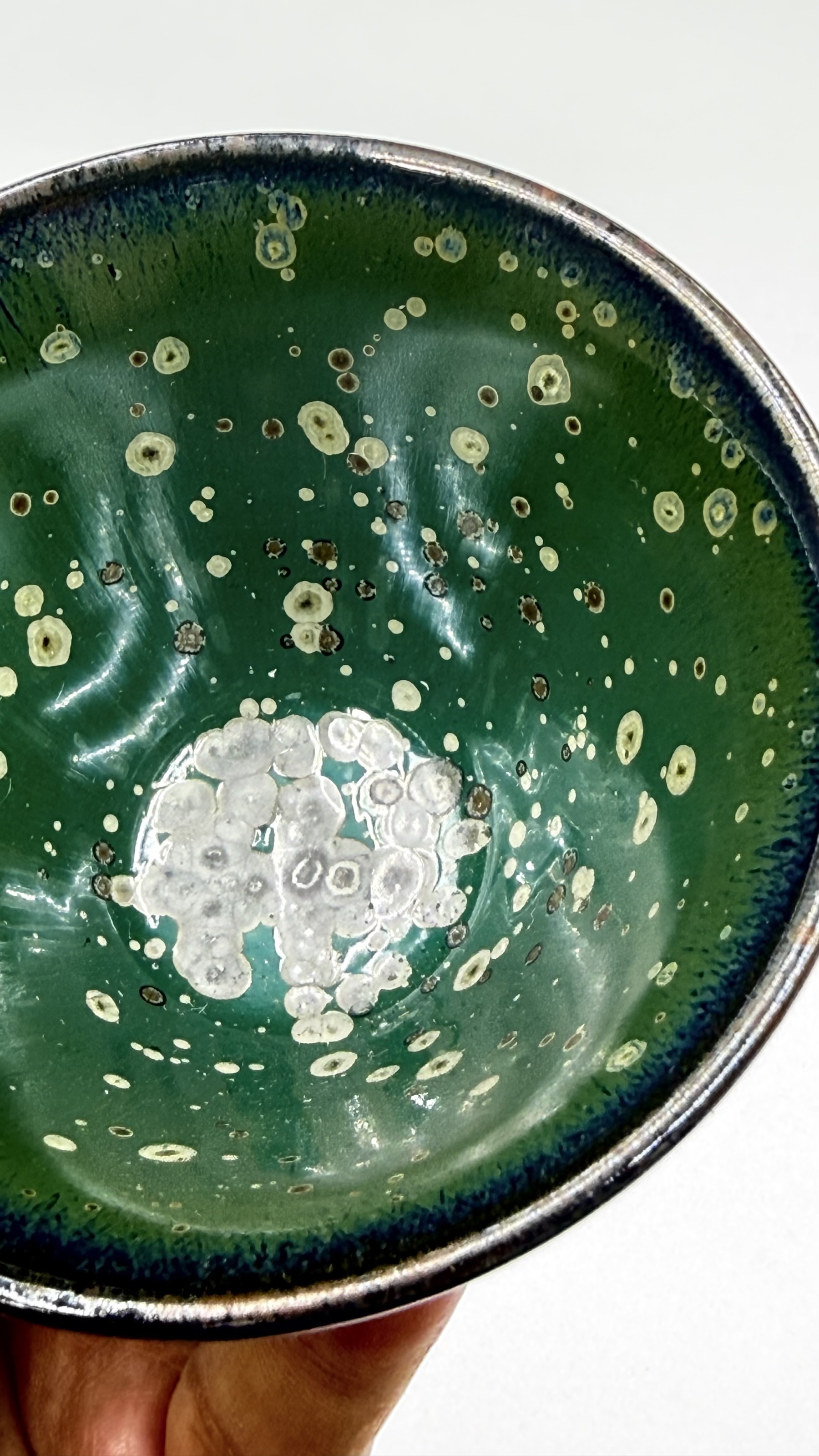 绿釉珍珠斑建盏朱熹故里非物质文化遗产福建建阳建窑电烧人工