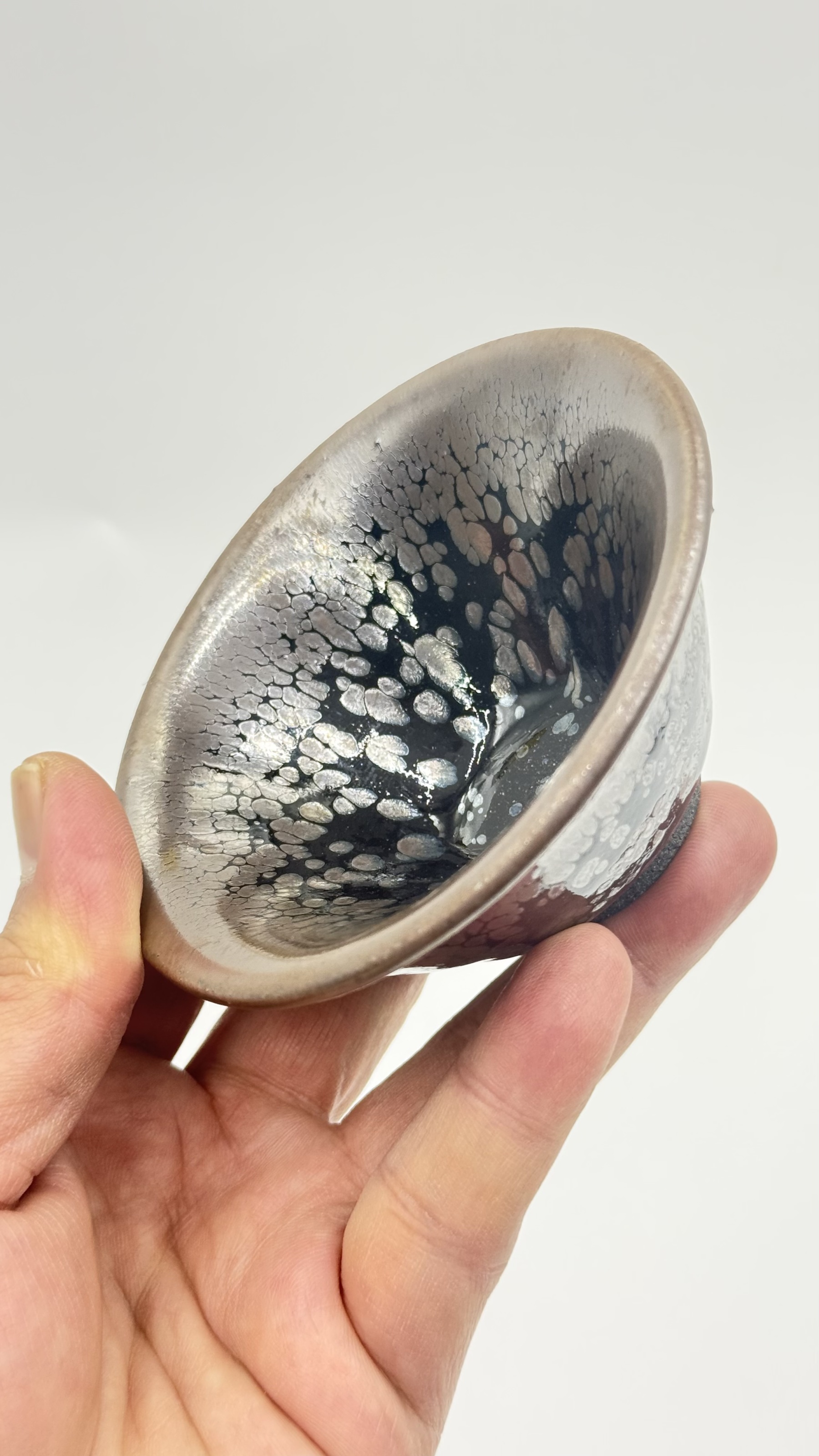 朱熹故里非物质文化遗产福建建阳建窑电烧人工彩金油滴盏