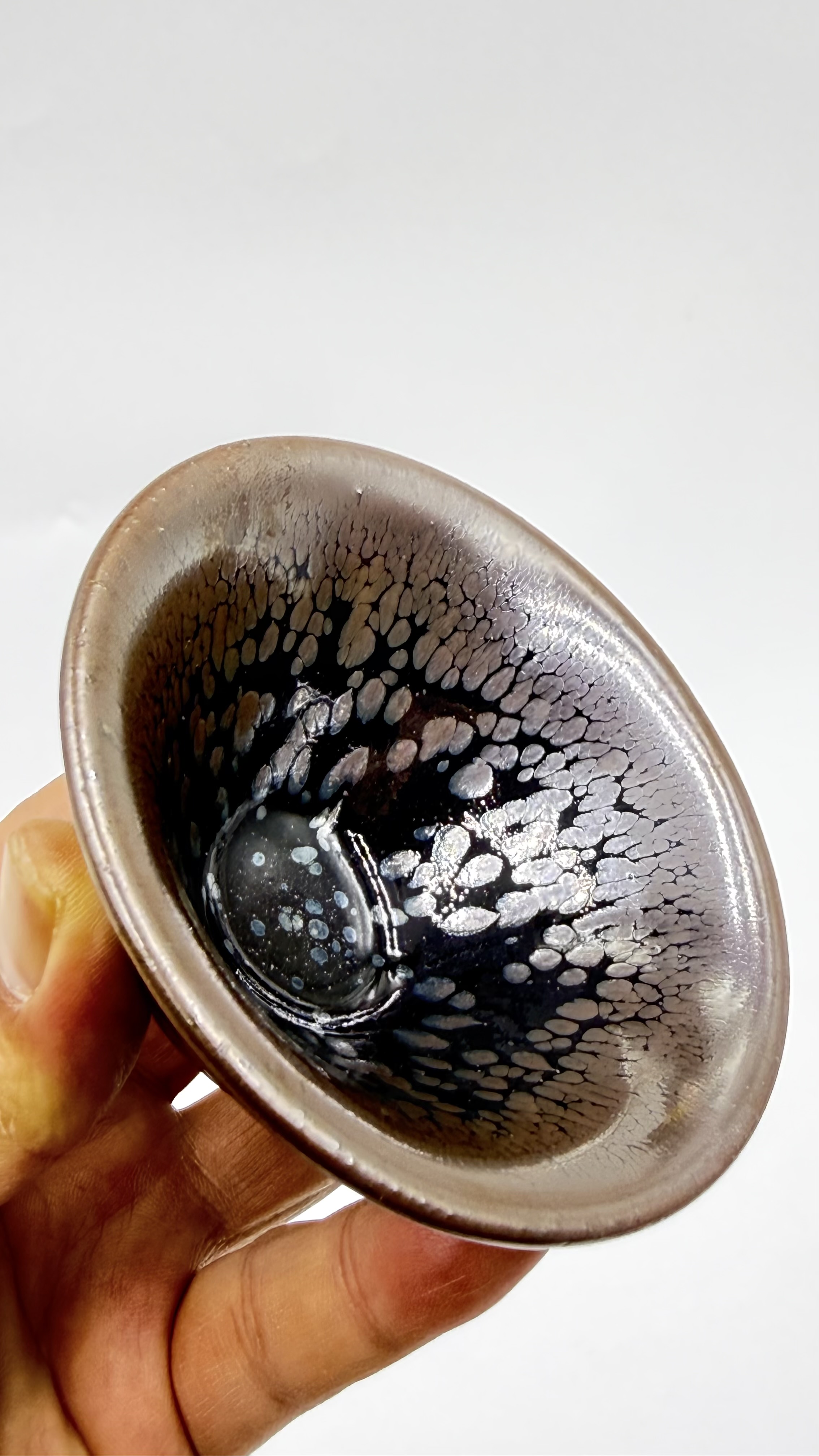 朱熹故里非物质文化遗产福建建阳建窑电烧人工彩金油滴盏