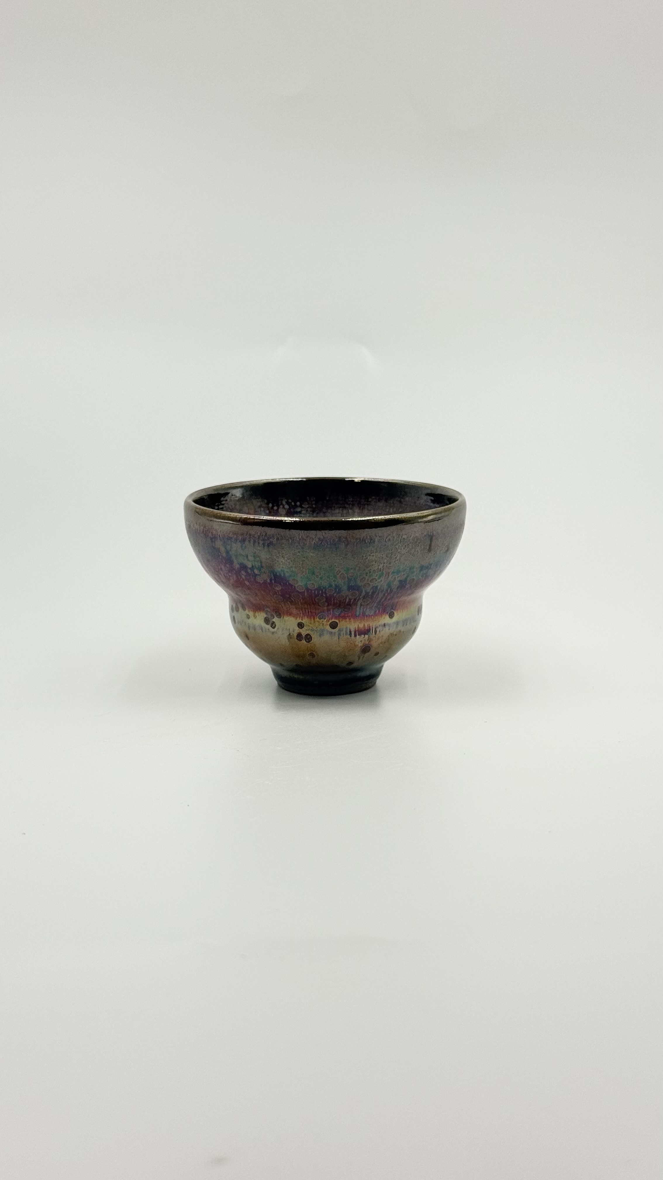 朱熹故里非物质文化遗产福建建阳建窑电烧人工彩金油滴盏