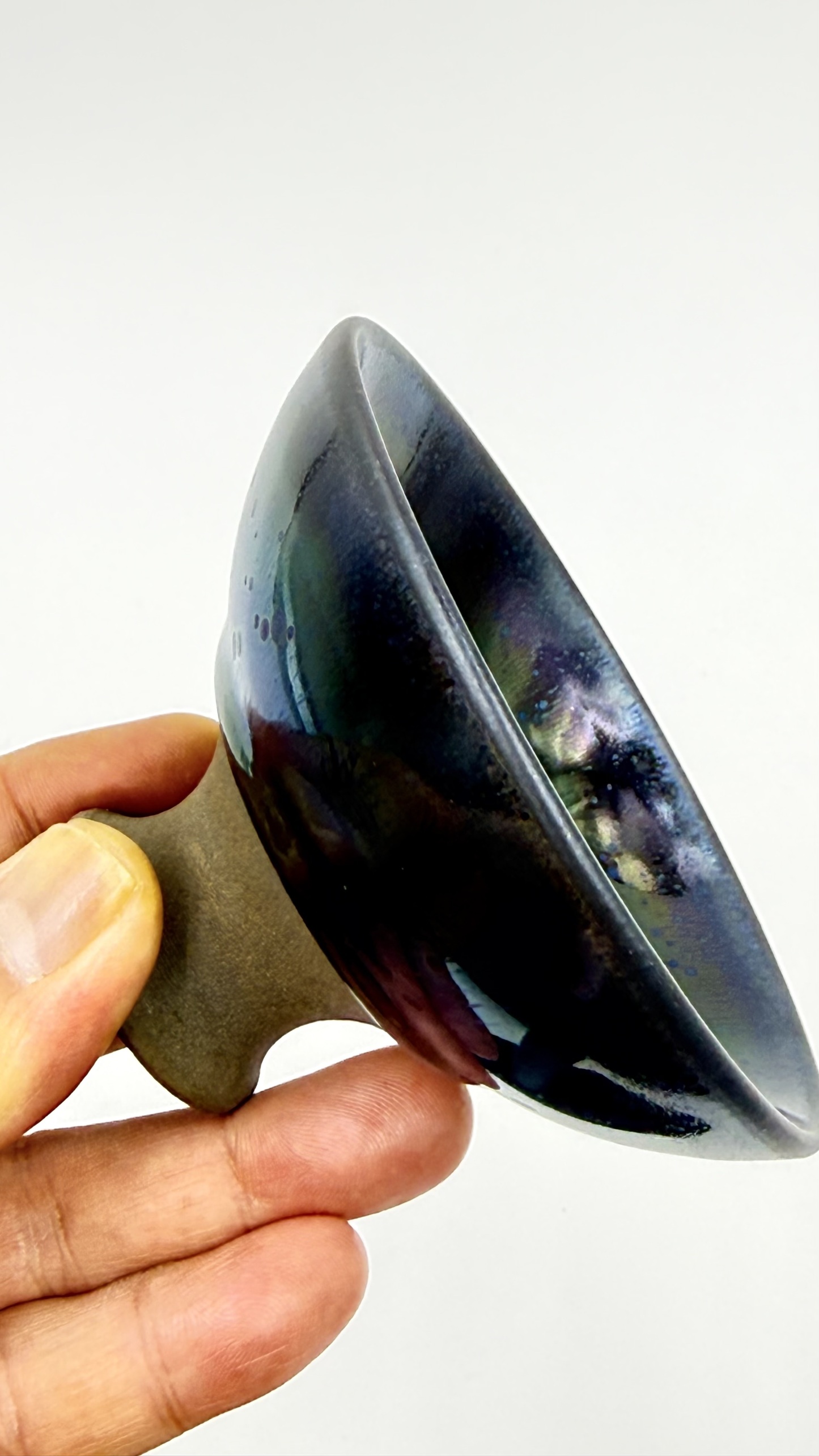 曜变油滴高足盏朱熹故里非物质文化遗产福建建阳建窑电烧人工