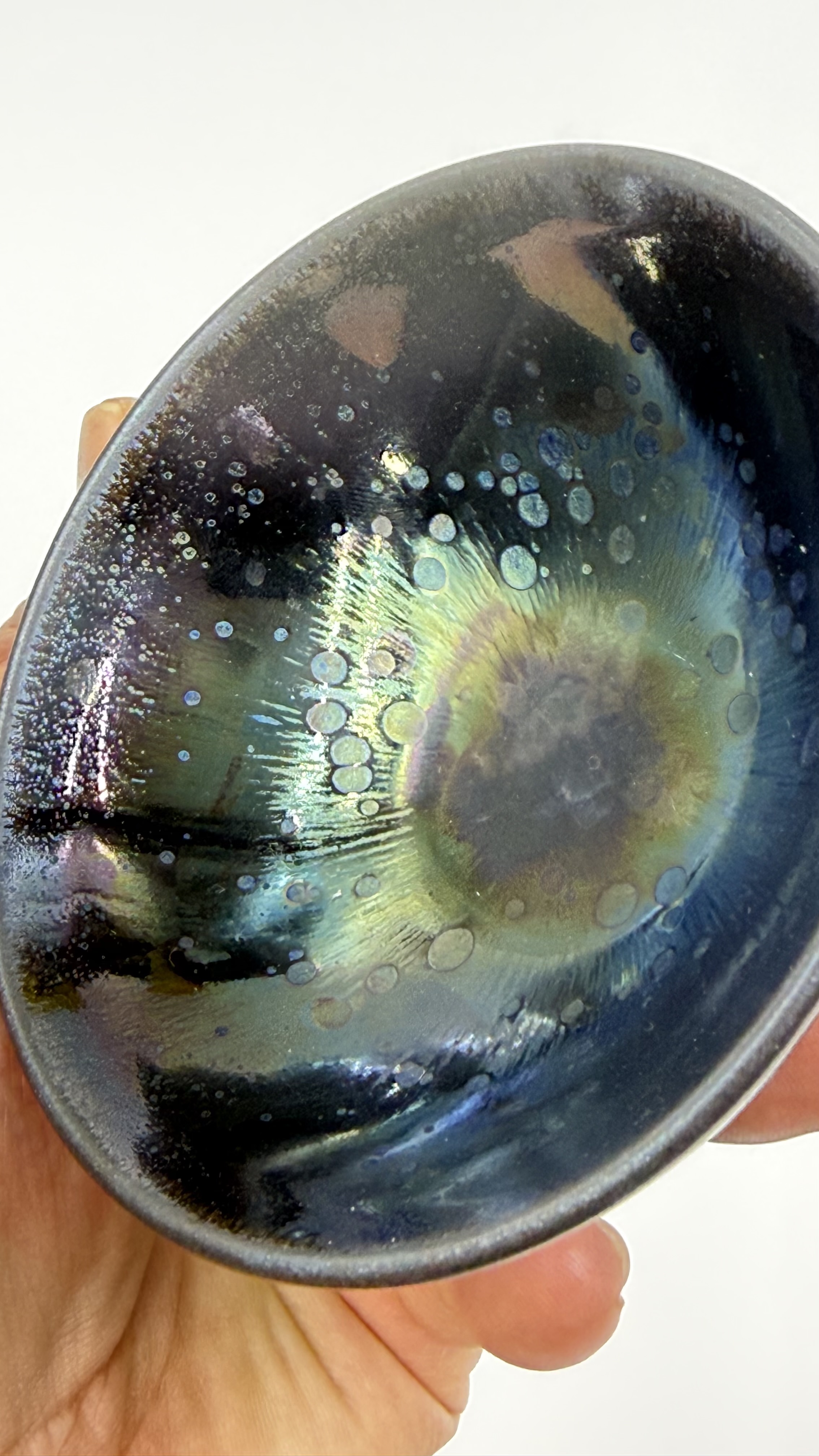 曜变油滴高足盏朱熹故里非物质文化遗产福建建阳建窑电烧人工