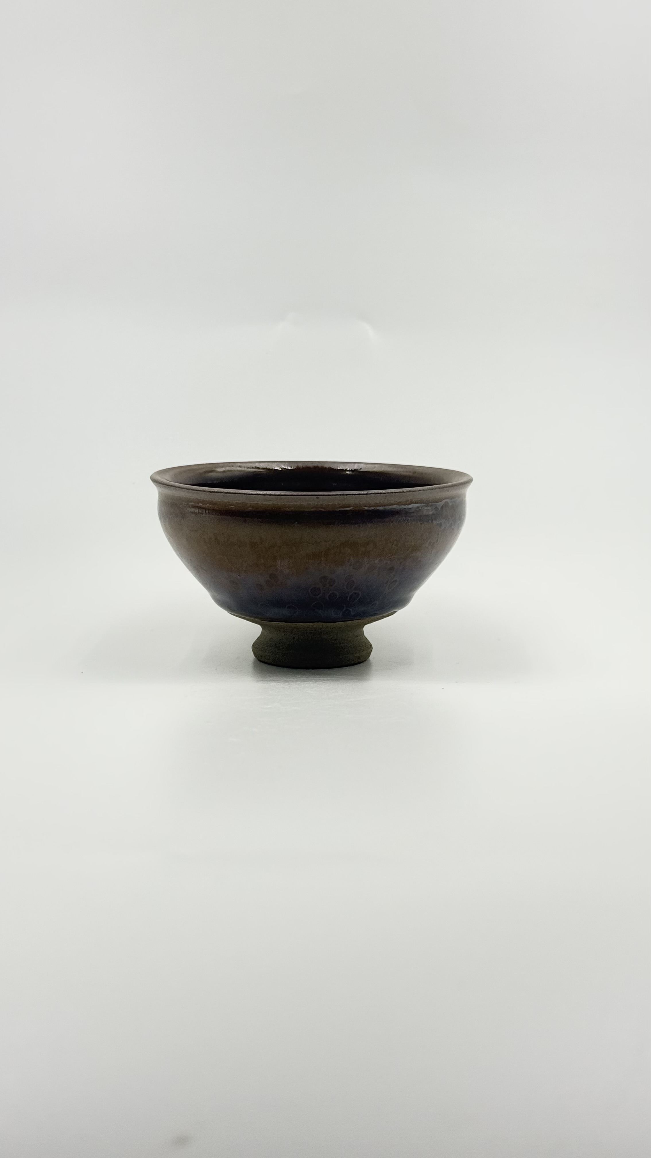 柿红彩金油滴盏国家高级工艺美术大师【李木贵】手制非物质文化遗产福建建阳建窑柴烧