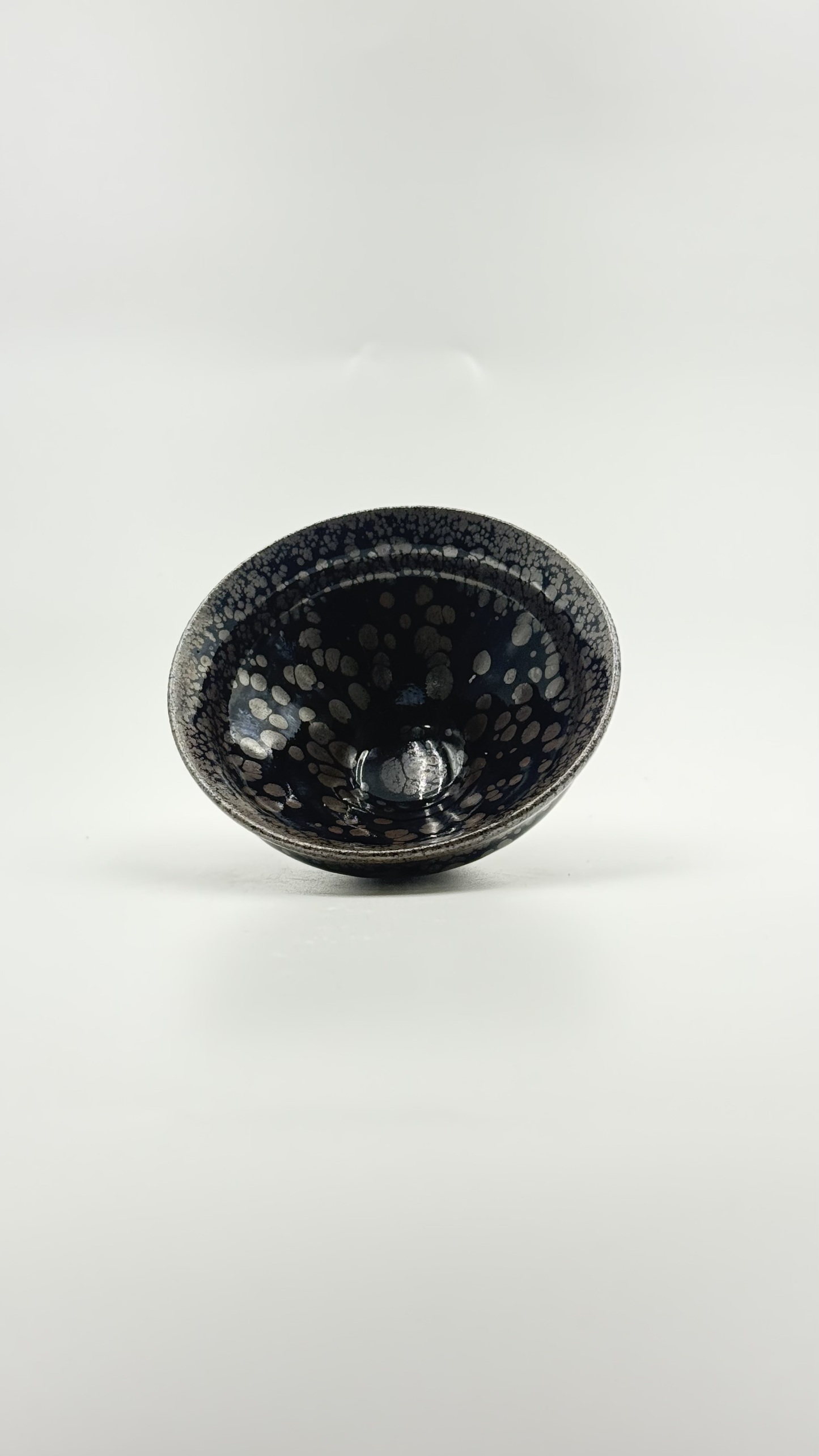 天目黑底金油滴盏国家高级工艺美术大师【李木贵】手制非物质文化遗产福建建阳建窑柴烧