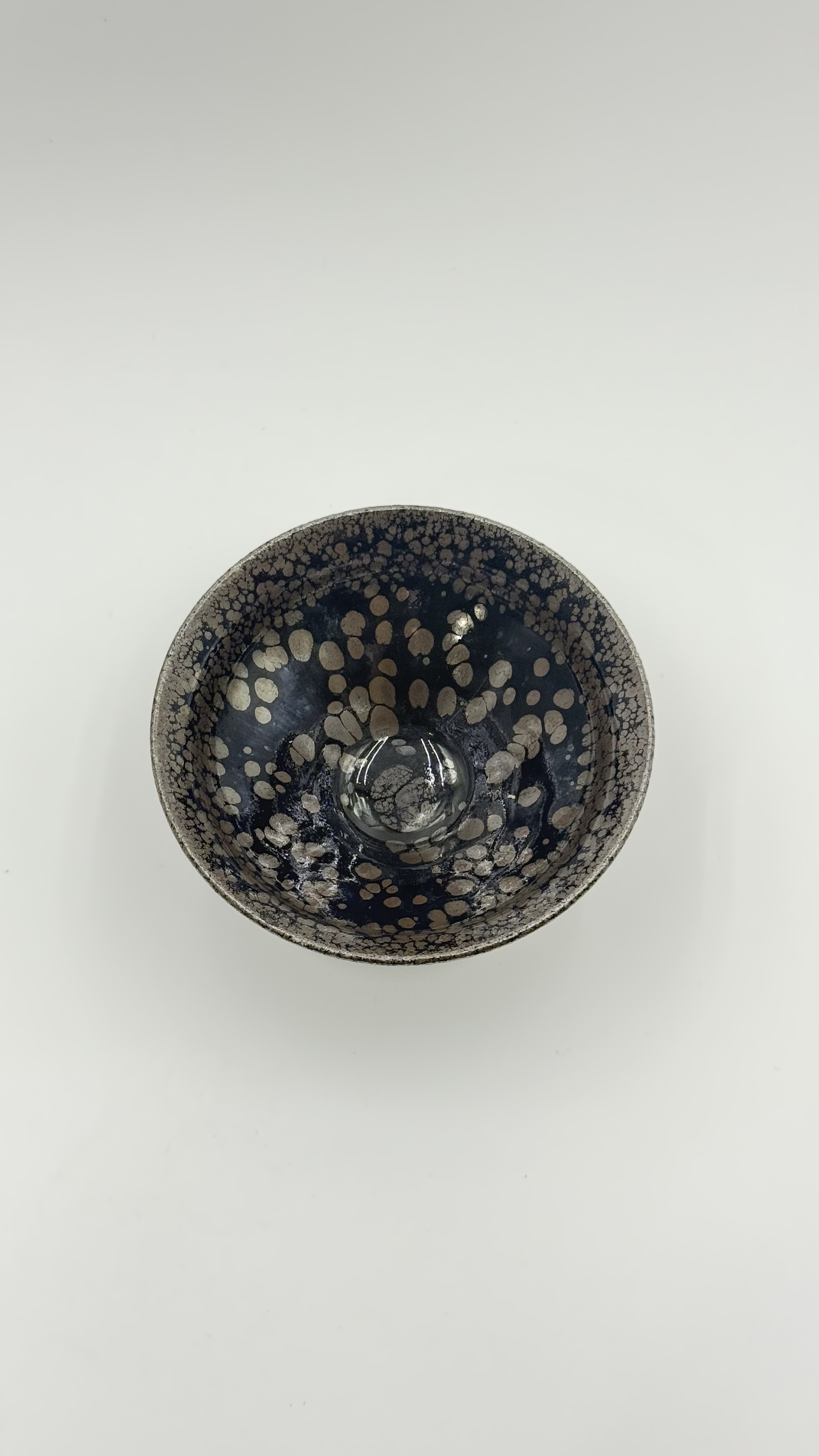 天目黑底金油滴盏国家高级工艺美术大师【李木贵】手制非物质文化遗产福建建阳建窑柴烧