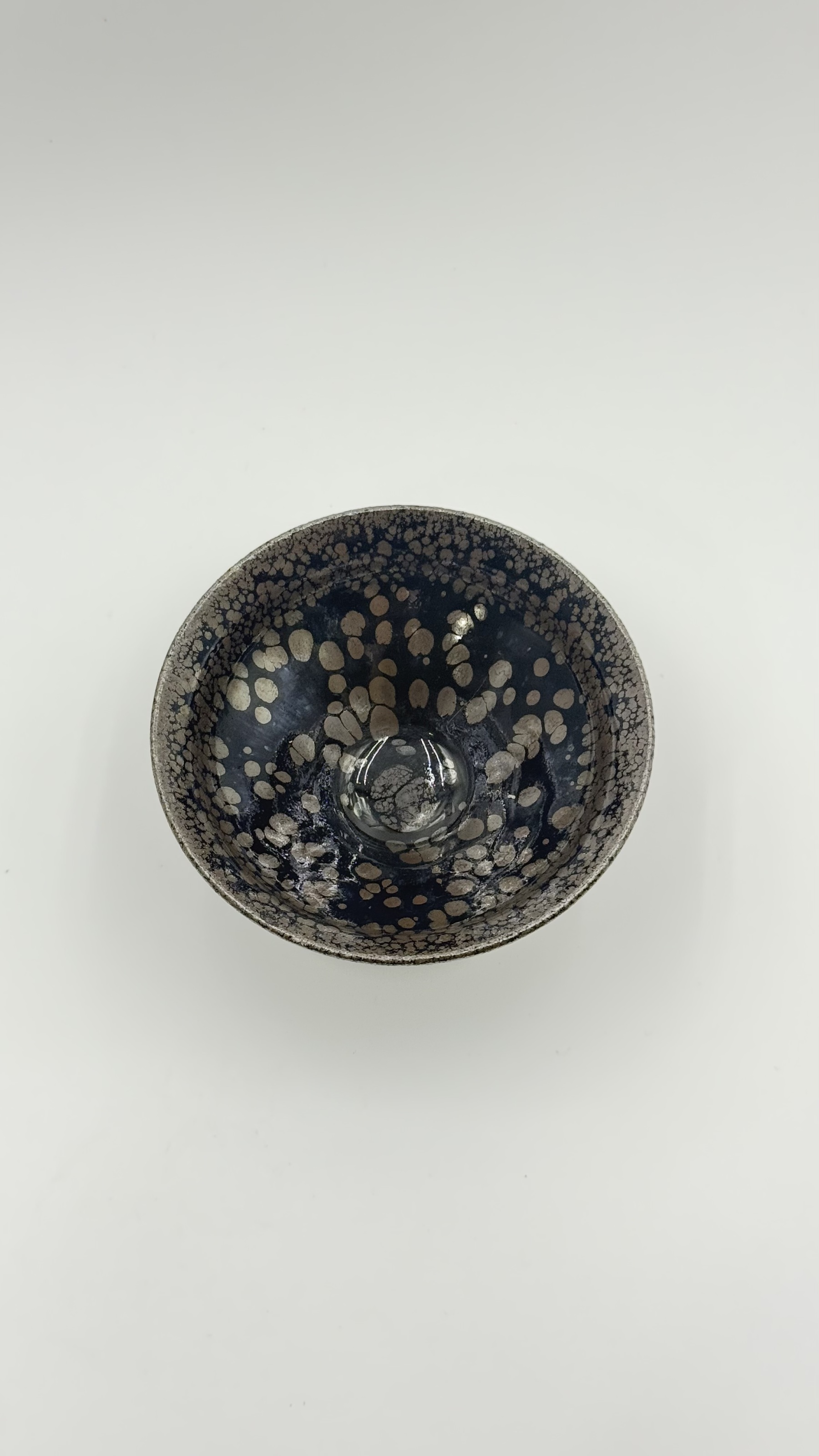 天目黑底金油滴盏国家高级工艺美术大师【李木贵】手制非物质文化遗产福建建阳建窑柴烧