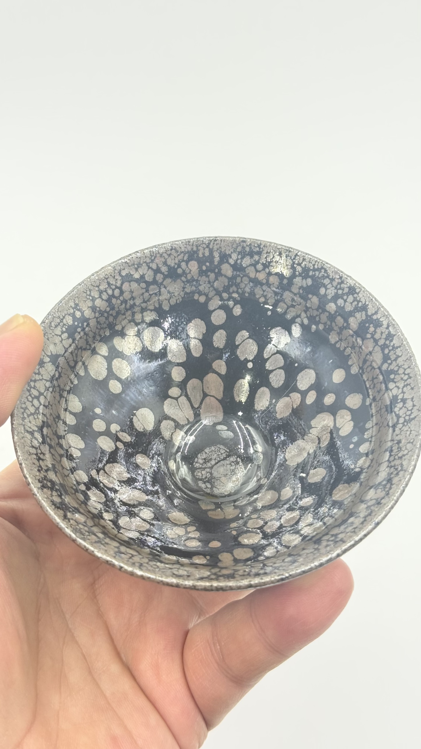 天目黑底金油滴盏国家高级工艺美术大师【李木贵】手制非物质文化遗产福建建阳建窑柴烧