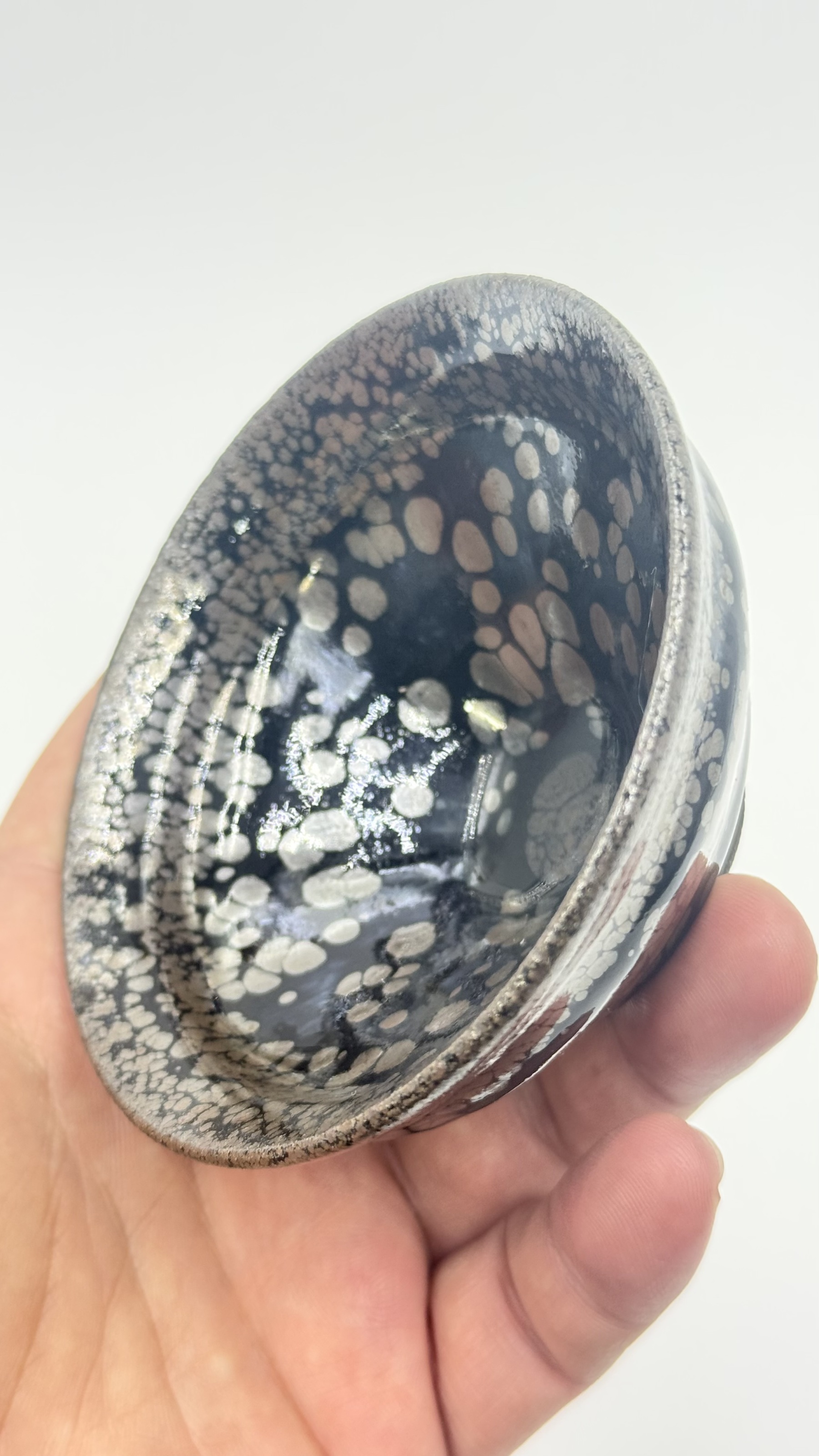 天目黑底金油滴盏国家高级工艺美术大师【李木贵】手制非物质文化遗产福建建阳建窑柴烧