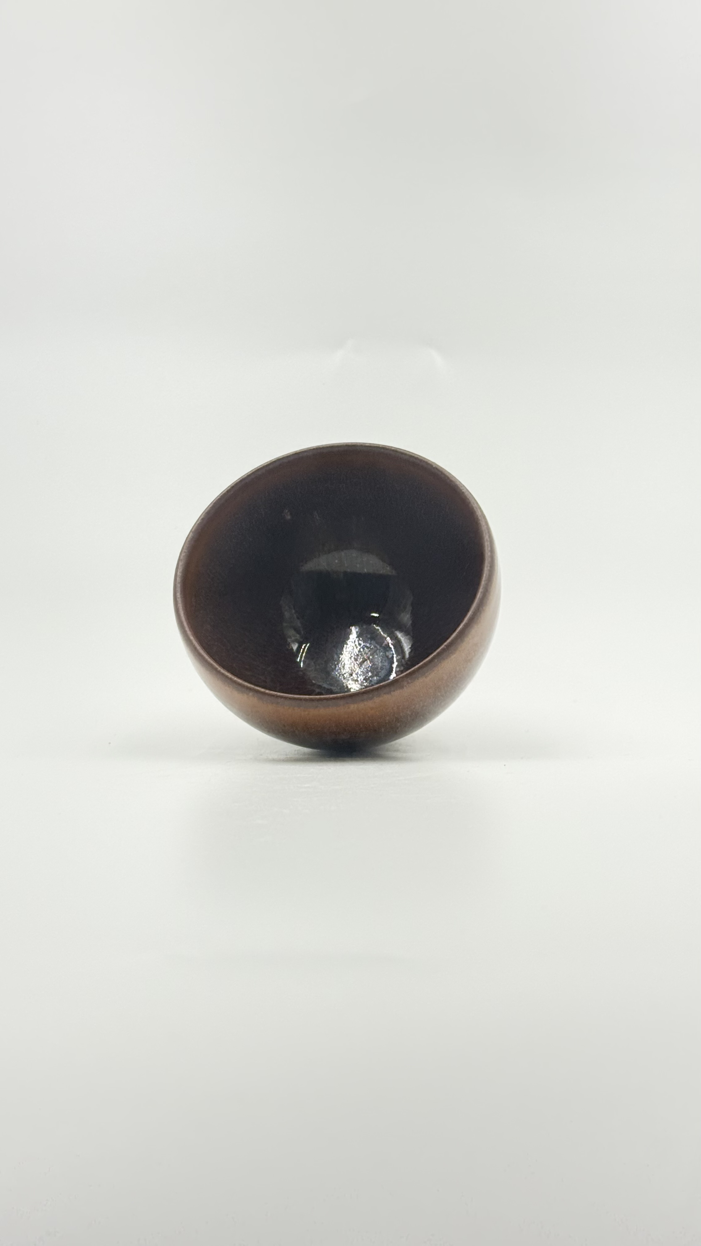 柿红麒麟纹盏国家高级工艺美术大师【李木贵】手制非物质文化遗产福建建阳建窑柴烧