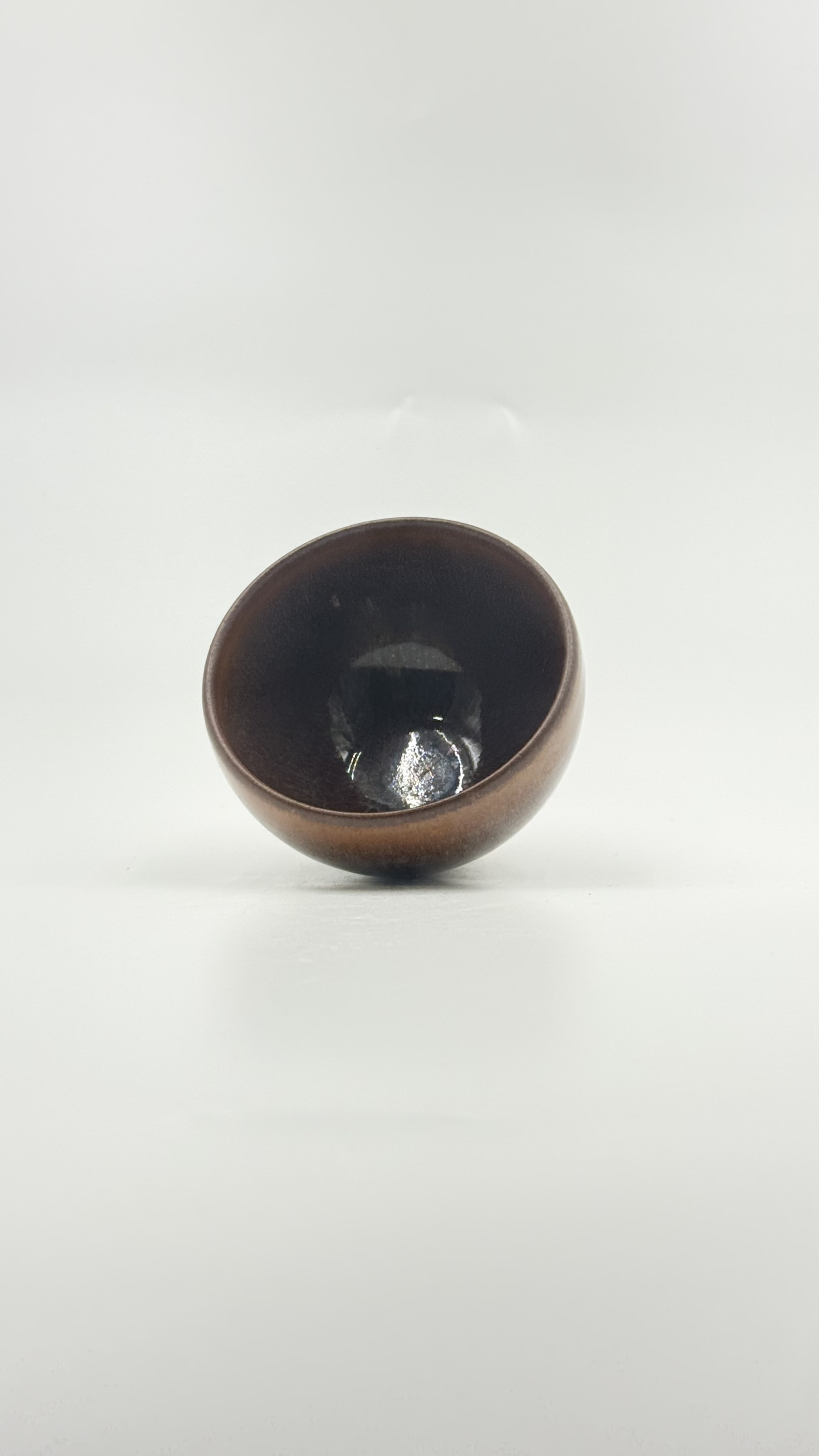 柿红麒麟纹盏国家高级工艺美术大师【李木贵】手制非物质文化遗产福建建阳建窑柴烧