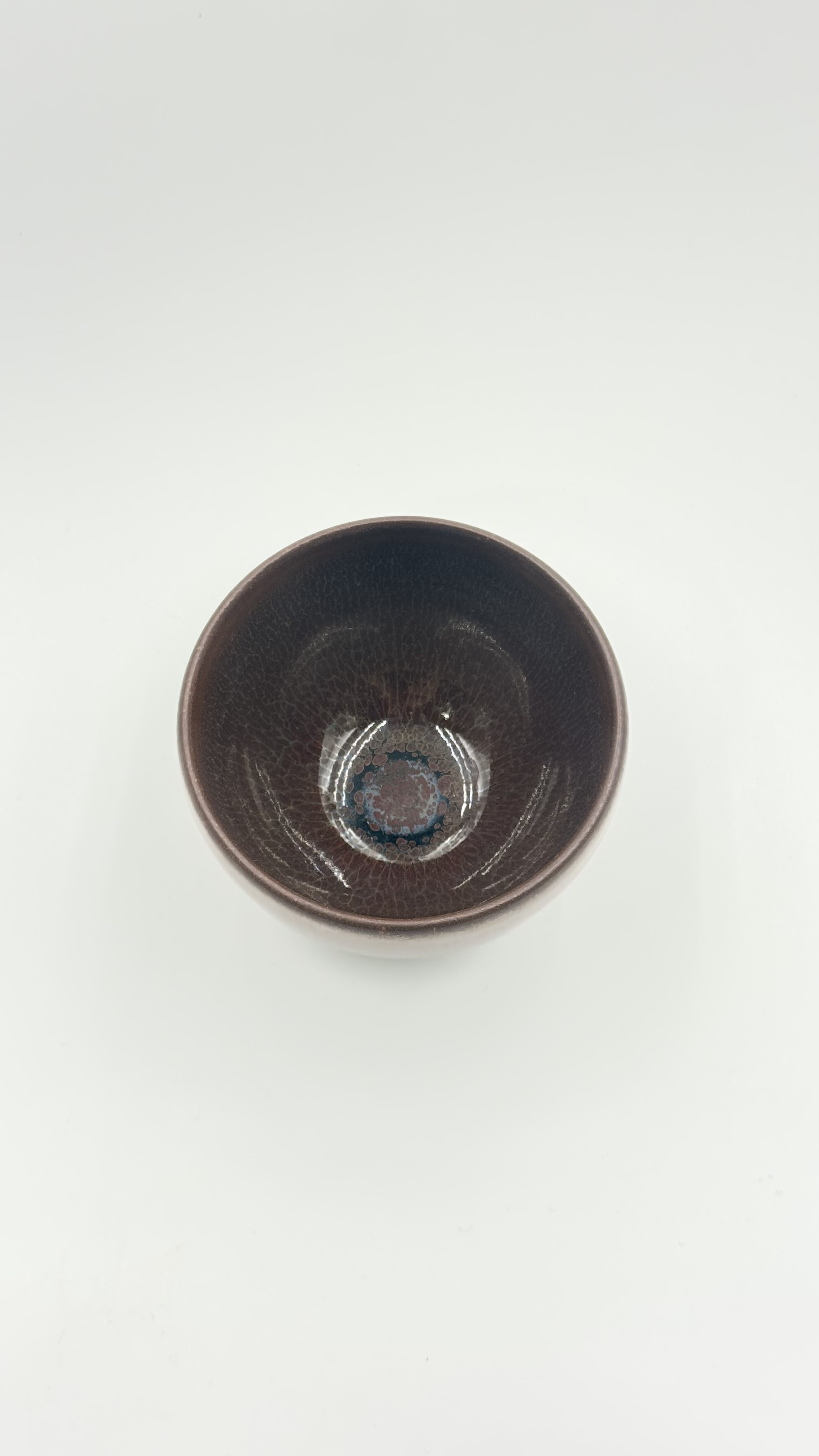 柿红麒麟纹盏国家高级工艺美术大师【李木贵】手制非物质文化遗产福建建阳建窑柴烧