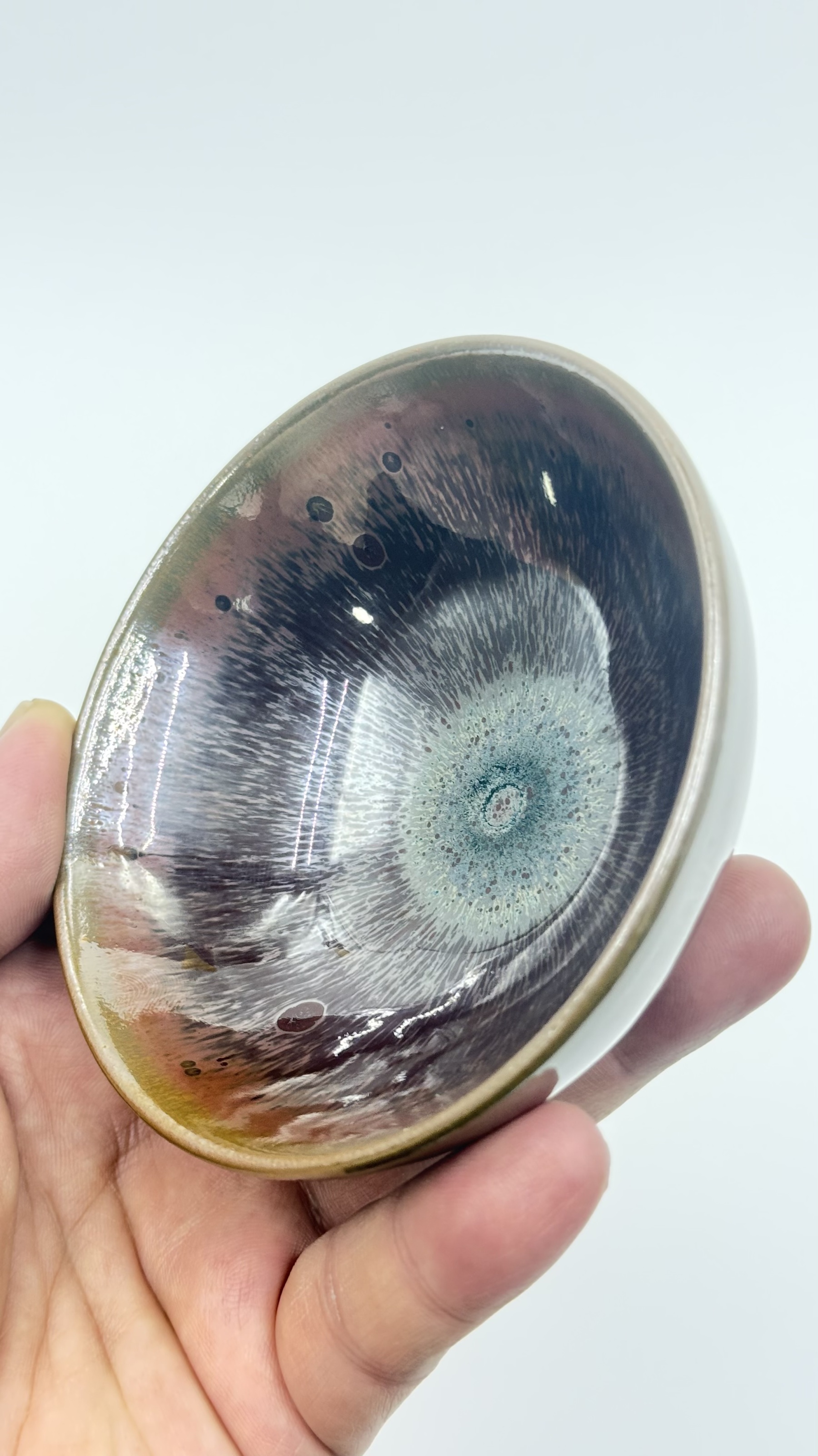 柿红兔毫盏国家高级工艺美术大师【李木贵】手制非物质文化遗产福建建阳建窑柴烧