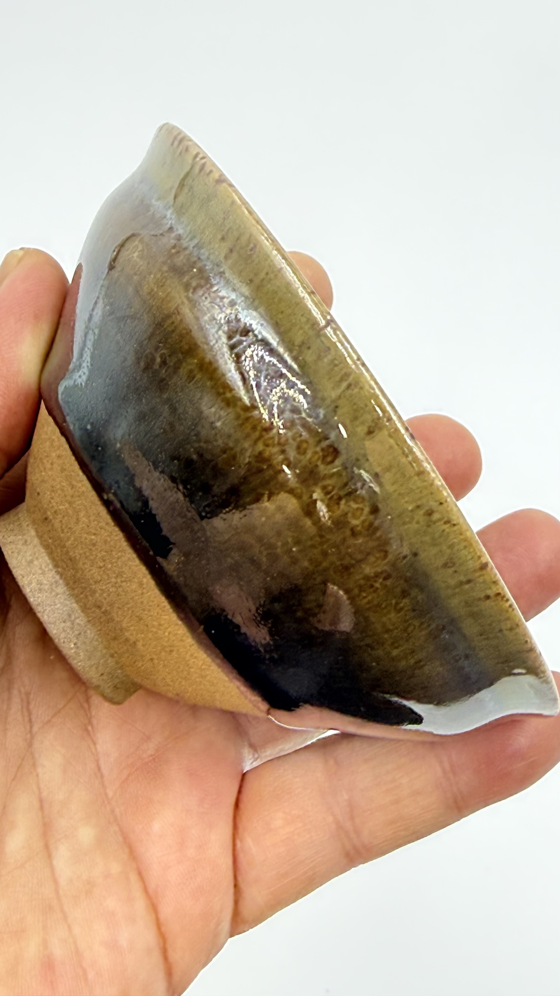 收藏级【谷雨虹影】曜变茶抹釉盏国家高级工艺美术大师【李木贵】手制柴烧