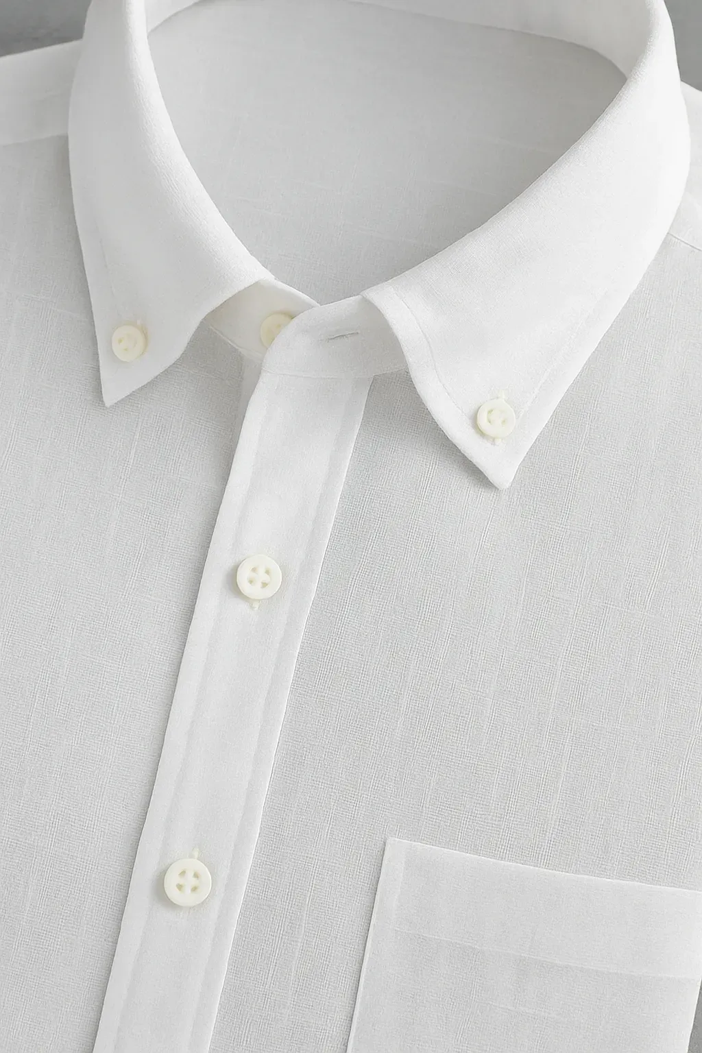 Men's Premium Line White Cotton Linen Shirt Half Sleeves (Pack Of 4)