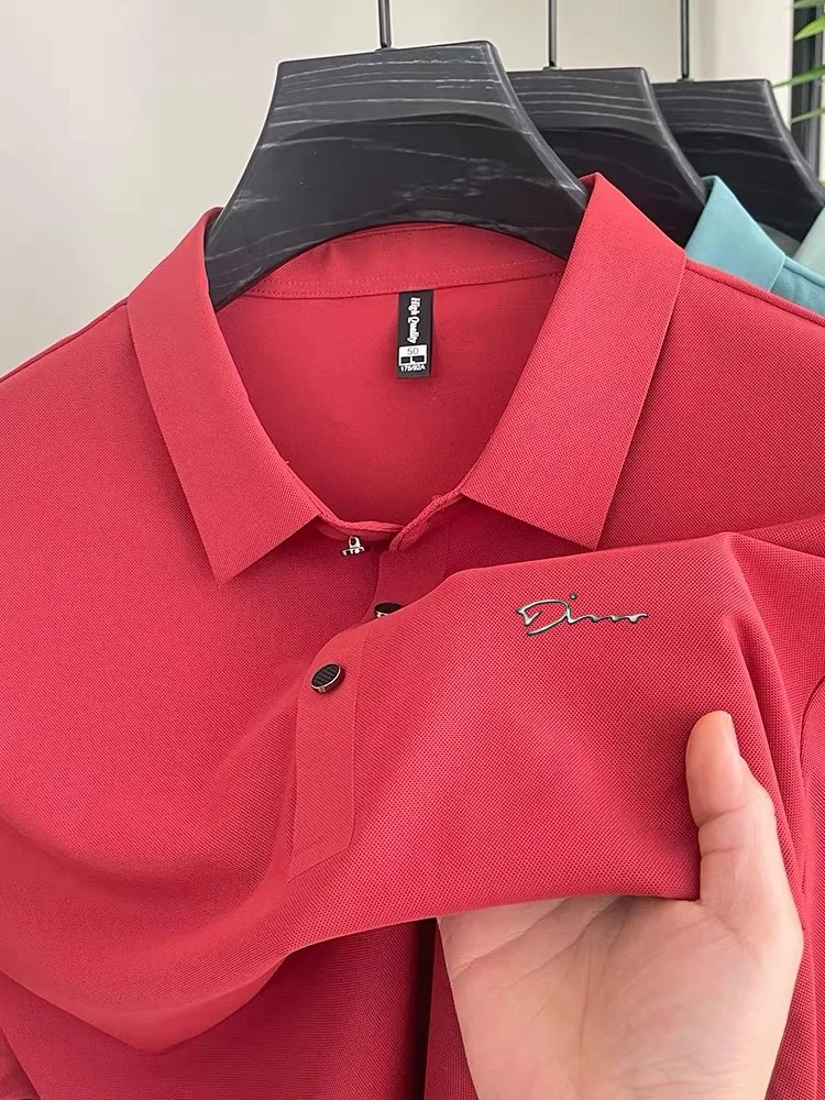 Classic stripe short sleeve men's polo T- shirt