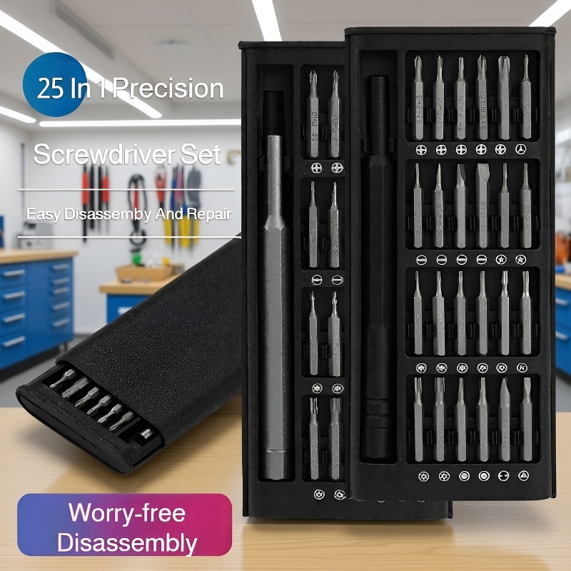 Comprehensive 25-in-1 Screwdriver Set for Maintenance Needs