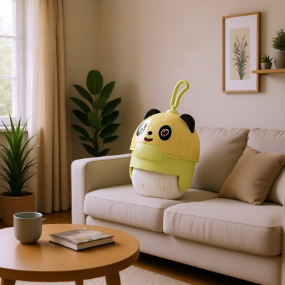 Reusable Cartoon Panda Sticky Roller Hair Remover