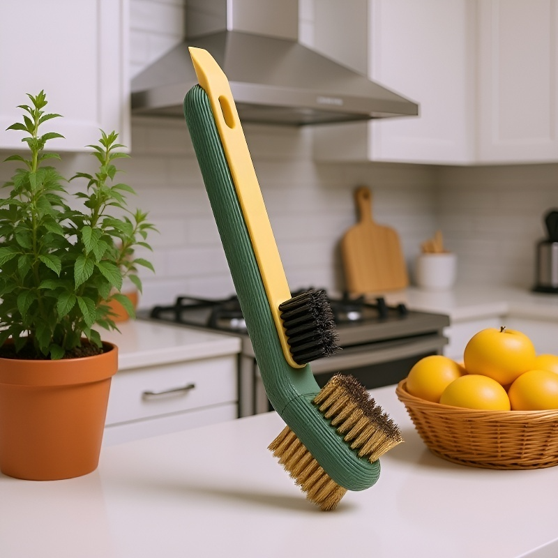 Kitchen Cooktop Cleaning Brush with Spatula – Household Degreasing Tool