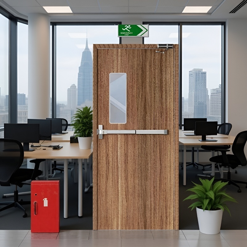 Fire Door Escape Lock Push Rod Type installed on safety passage