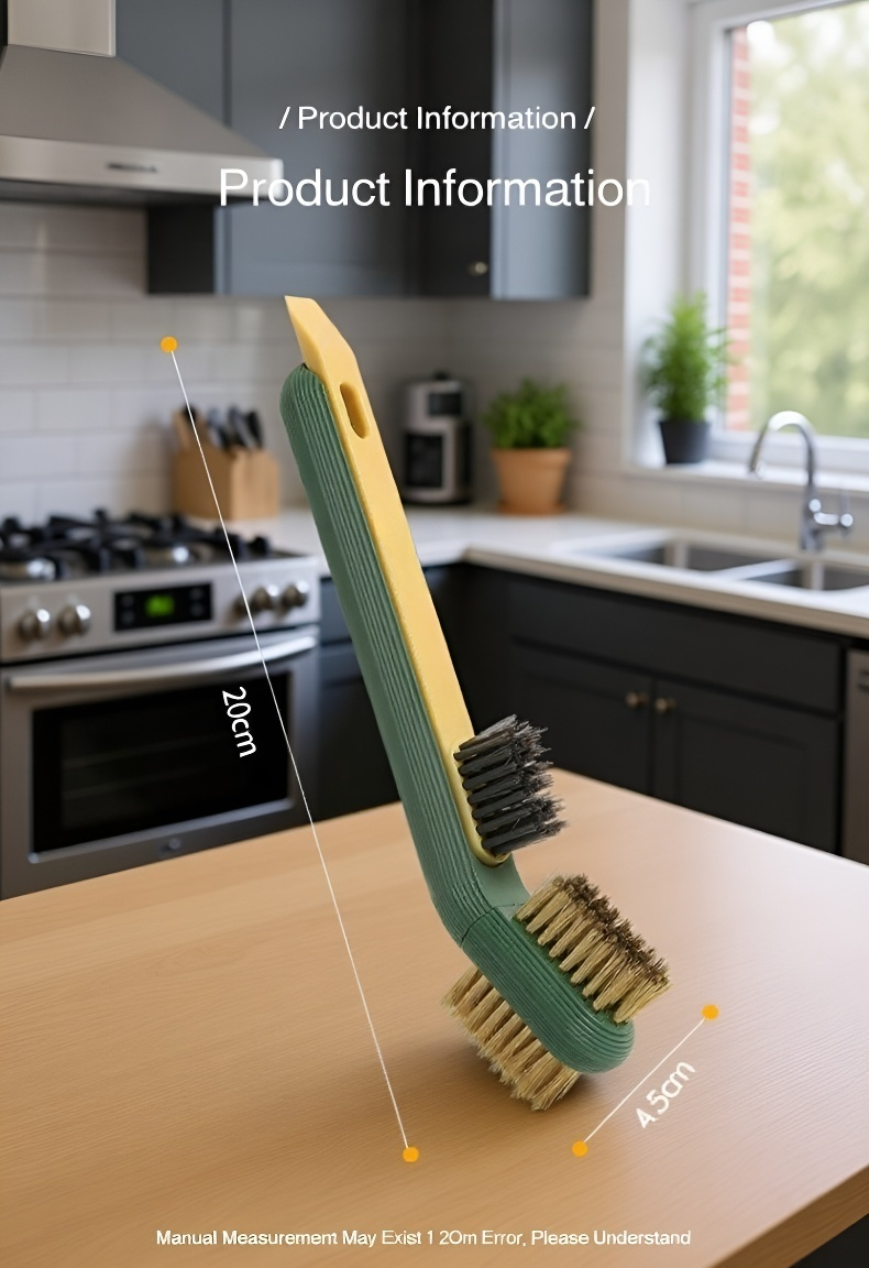 Household cleaning tool with integrated spatula for cooktops
