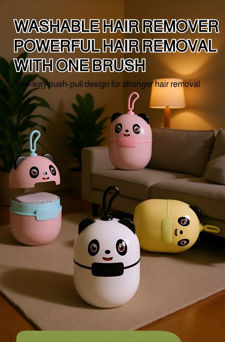 Cute Panda Design Sticky Roller Hair Remover for Clothes