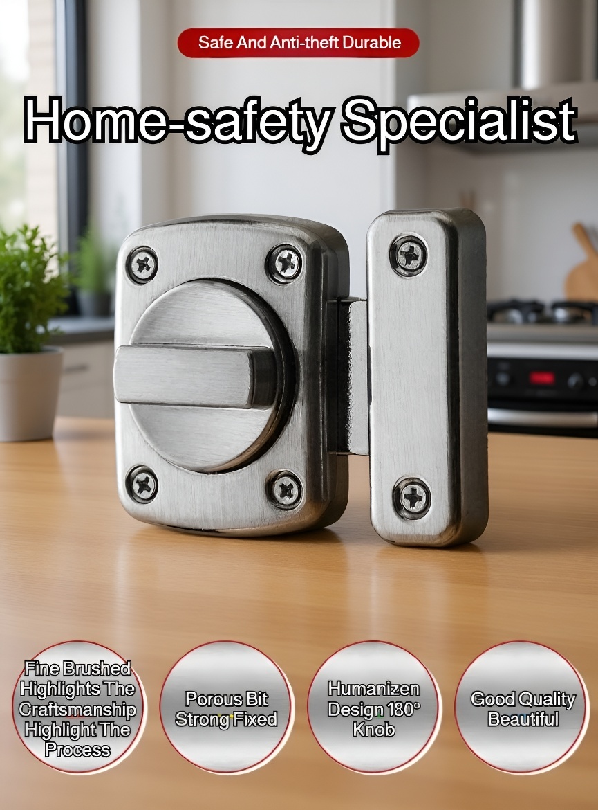 Thickened door bolt for sliding door close-up view