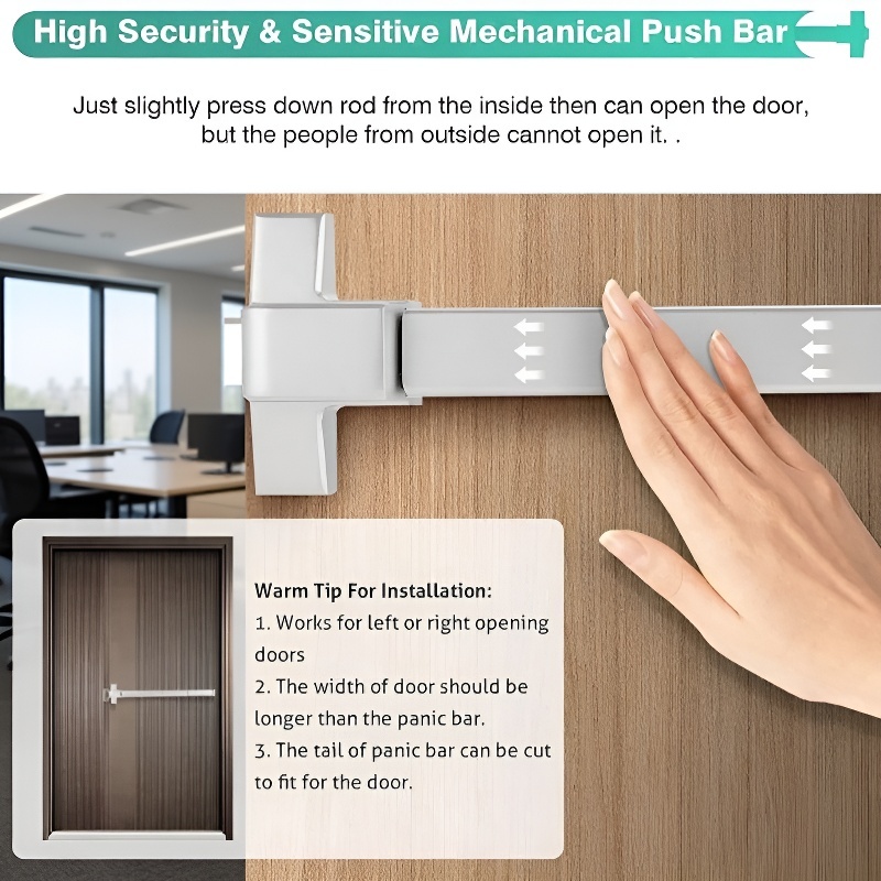 Emergency Exit Fire Door Lock Push Rod Type