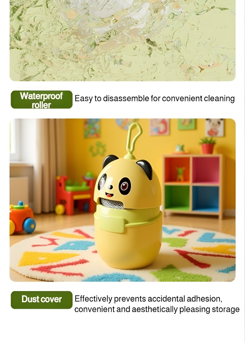 Adorable Panda Hair Remover Roller for Travel