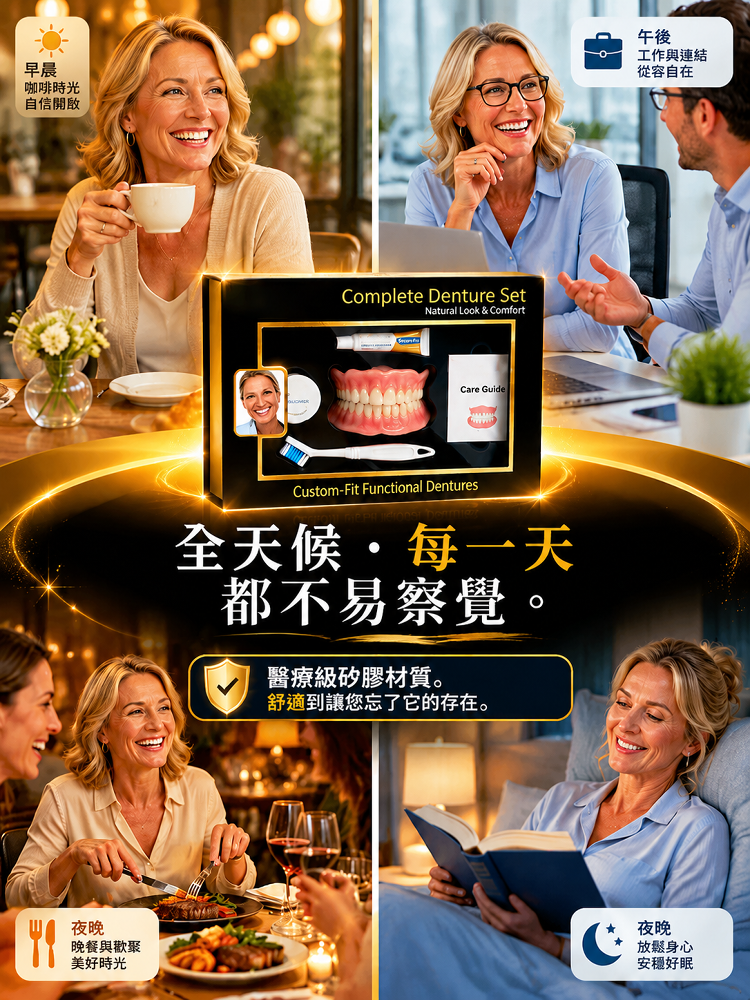 【口腔重塑大師】送你完美微笑全包假牙套裝