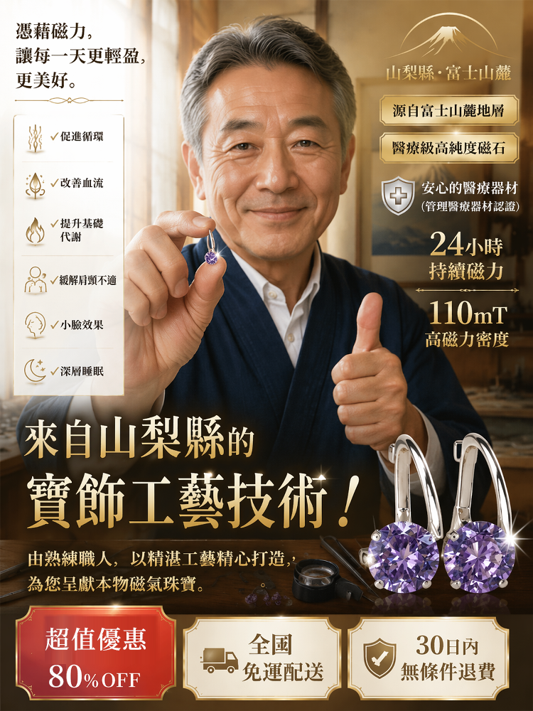 JL-輕奢旋轉磁療耳環