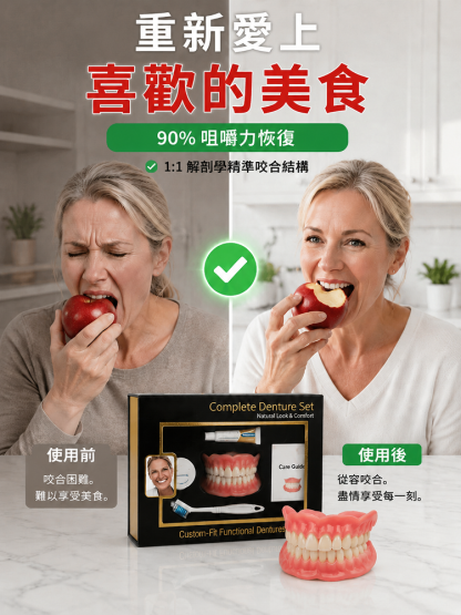 【口腔重塑大師】送你完美微笑全包假牙套裝