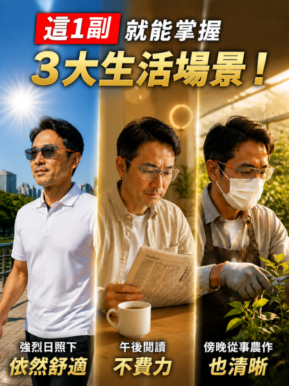 超輕運動風防霧老花眼鏡