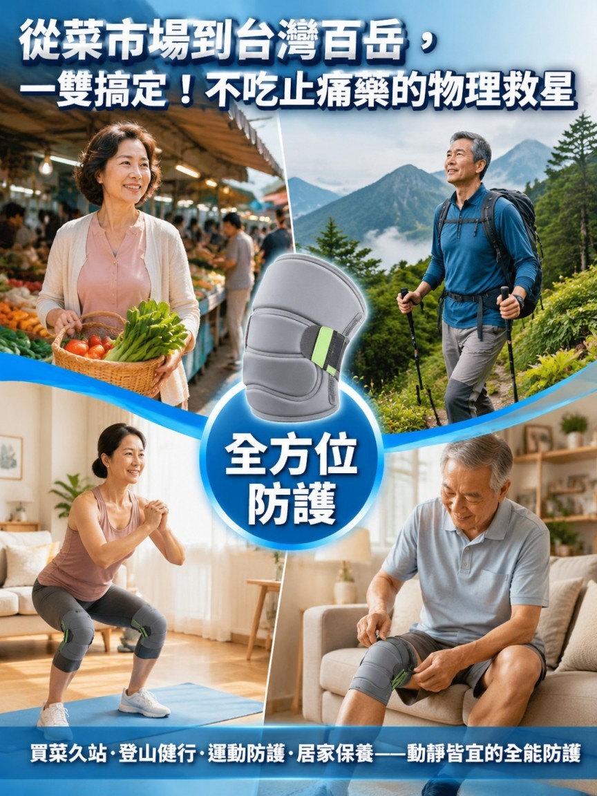 膝蓋痛別急著挨刀！【不勒不卡】仿生外骨骼護膝｜下樓梯不痛、走整天絕對不下滑
