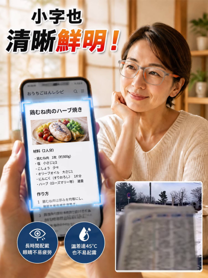 超輕運動風防霧老花眼鏡
