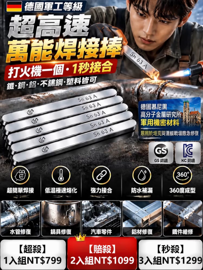 德國軍工級極速萬能焊條
