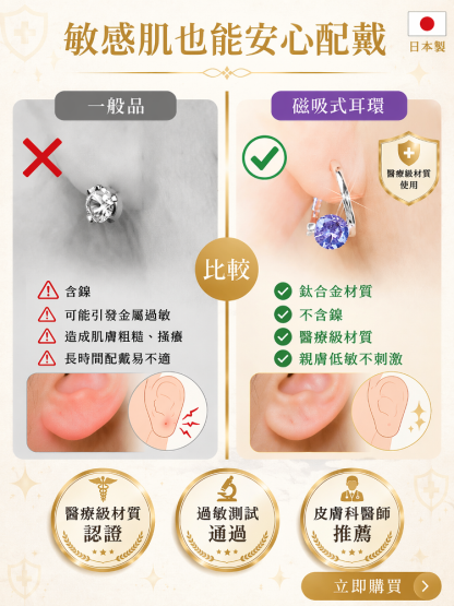 JL-輕奢旋轉磁療耳環