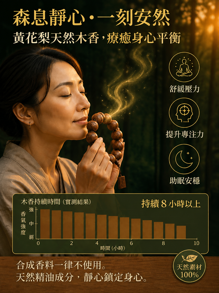 SL-【大葉黃花梨】老料高密度精雕手串