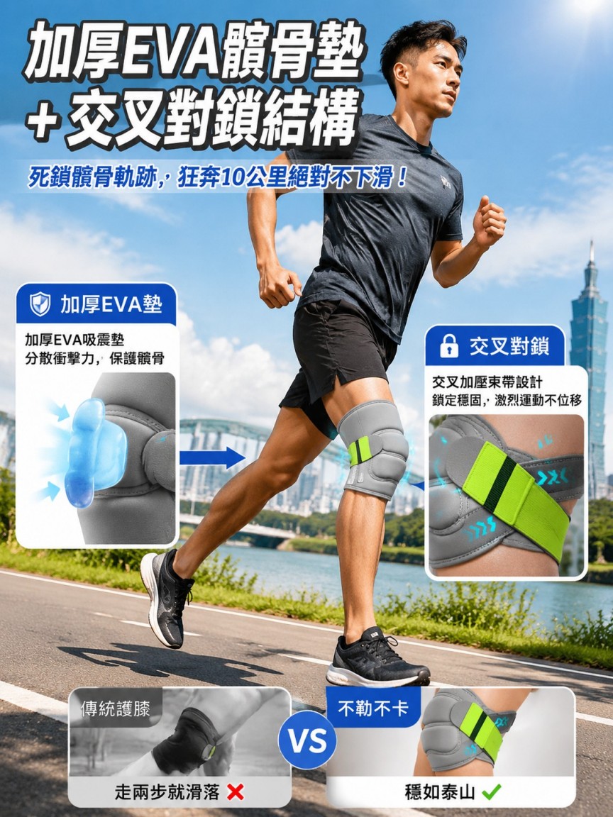 膝蓋痛別急著挨刀！【不勒不卡】仿生外骨骼護膝｜下樓梯不痛、走整天絕對不下滑