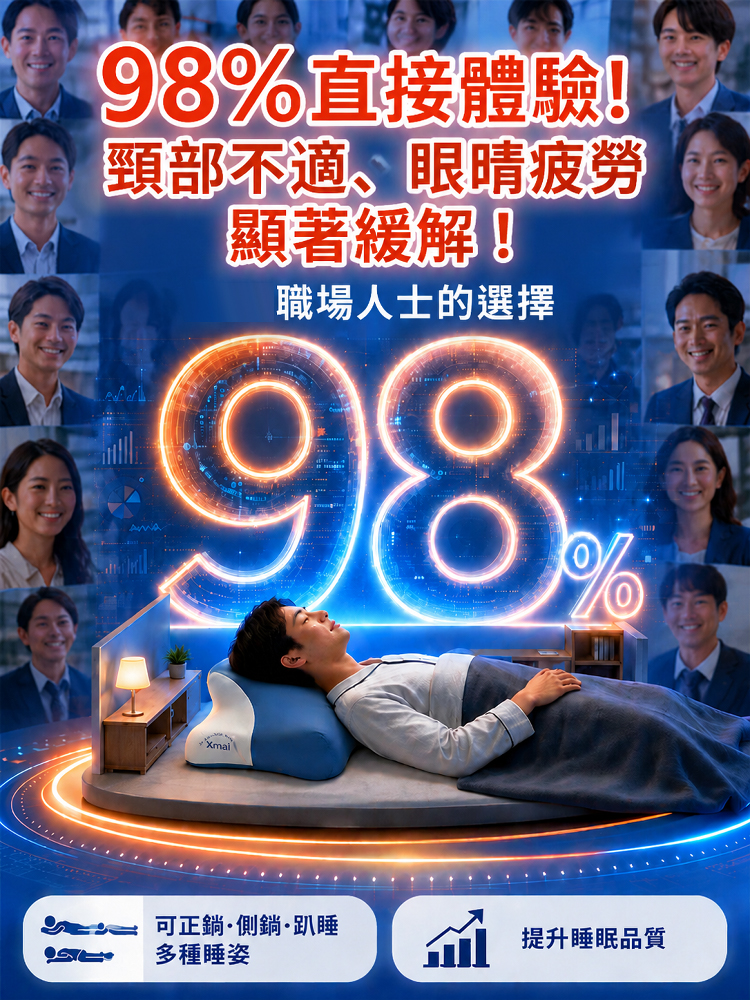多姿勢人體工學護頸趴睡枕芯