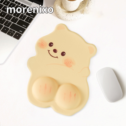 แผ่นรองเมาส์พักข้อมือรูปหมี (แพ็ค 2 ชิ้น)