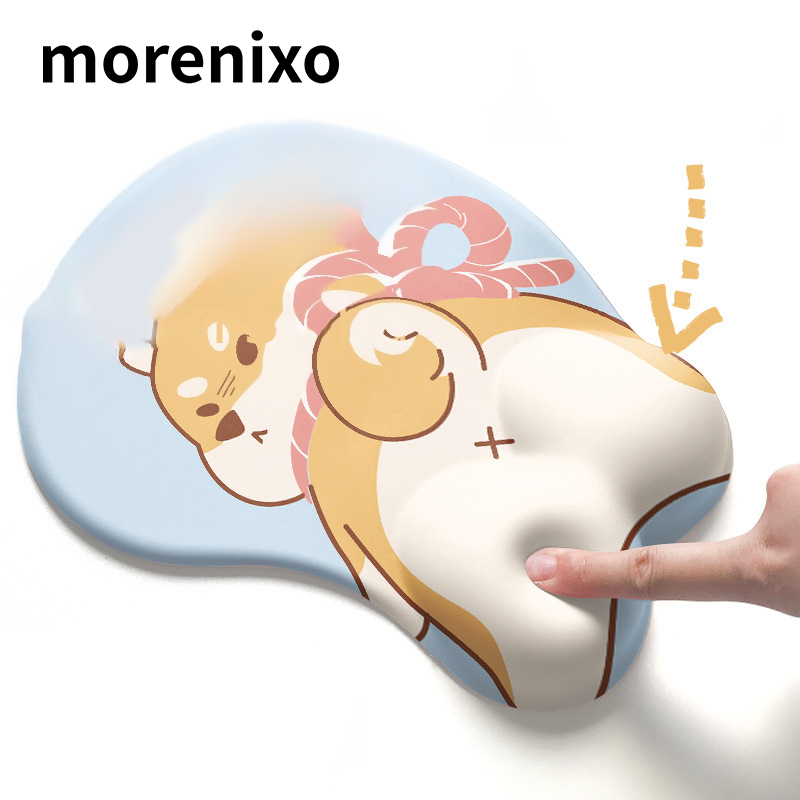 แผ่นรองเมาส์ Love Mouse Pad Wrist Pad แผ่นรองเมาส์ยาง 3 มิติ (แพ็ค 2 ชิ้น)