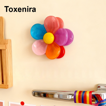 คลิปหนีบแม่เหล็กติดตู้เย็นรูปดอกไม้แม่เหล็ก (แพ็ค 5 ชิ้น)