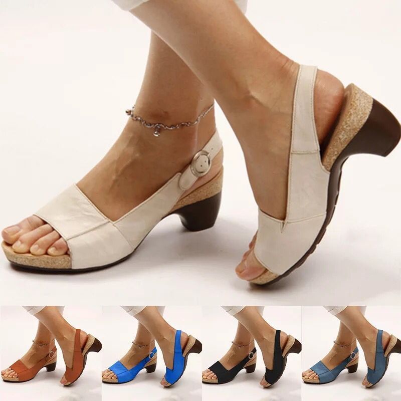 Ladies' solid-color high heels