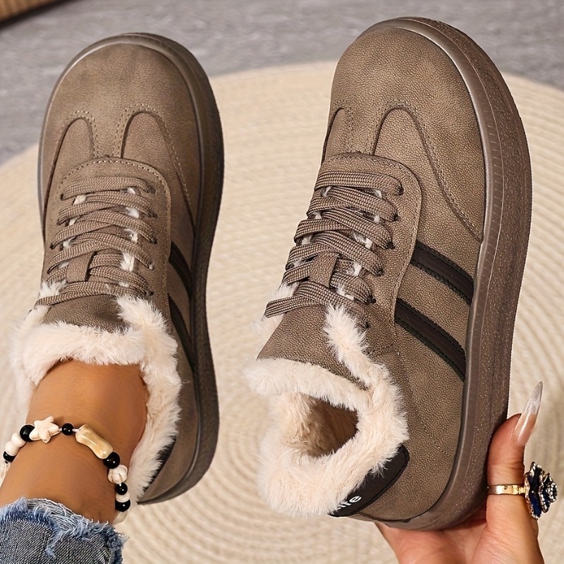 Women'S Winter Boots - Thick Warm Lace-Up Ankle Boots