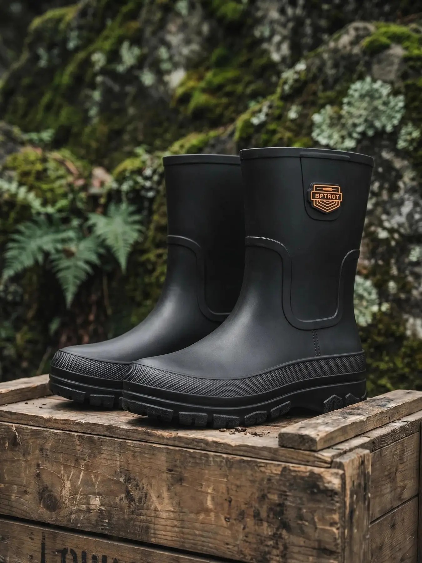 Men's Waterproof Drawstring Fashionable Rain Boots