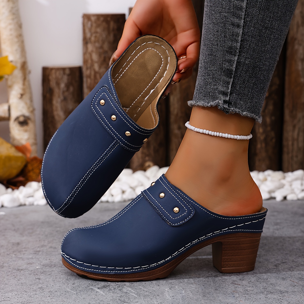 Women's Summer Travel Essentials High Heel Slippers