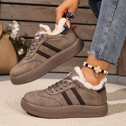 Women'S Winter Boots - Thick Warm Lace-Up Ankle Boots