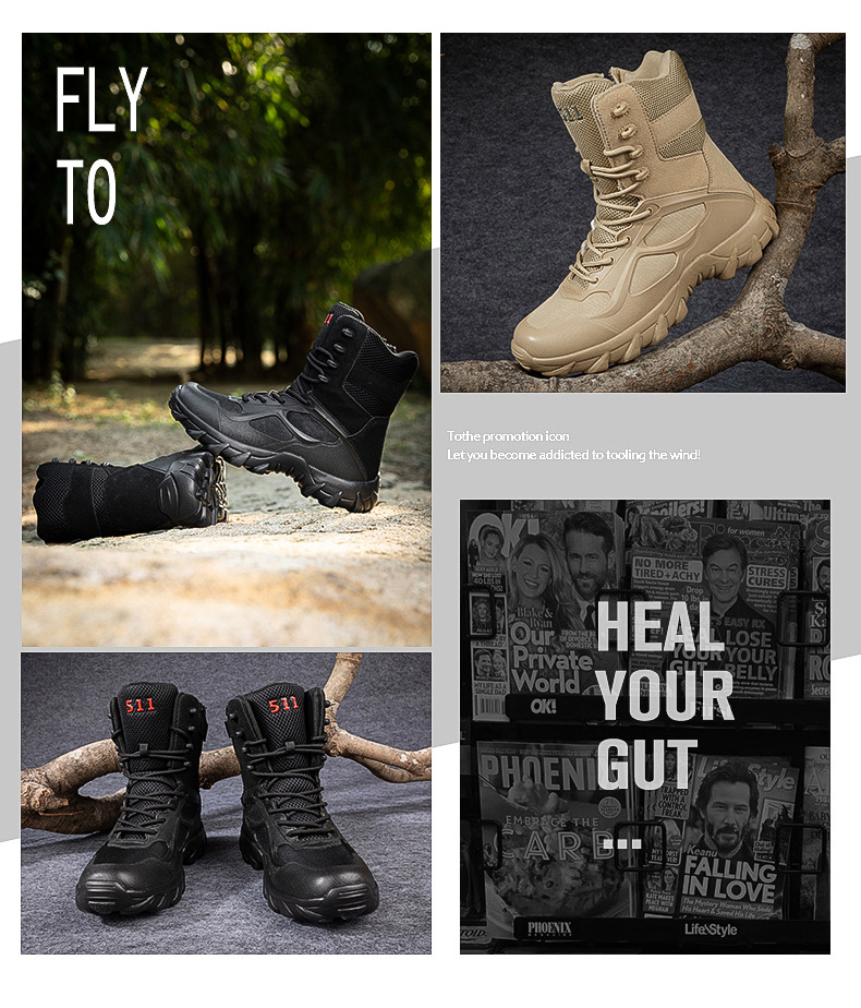 Men's Military Tactical Work Boots