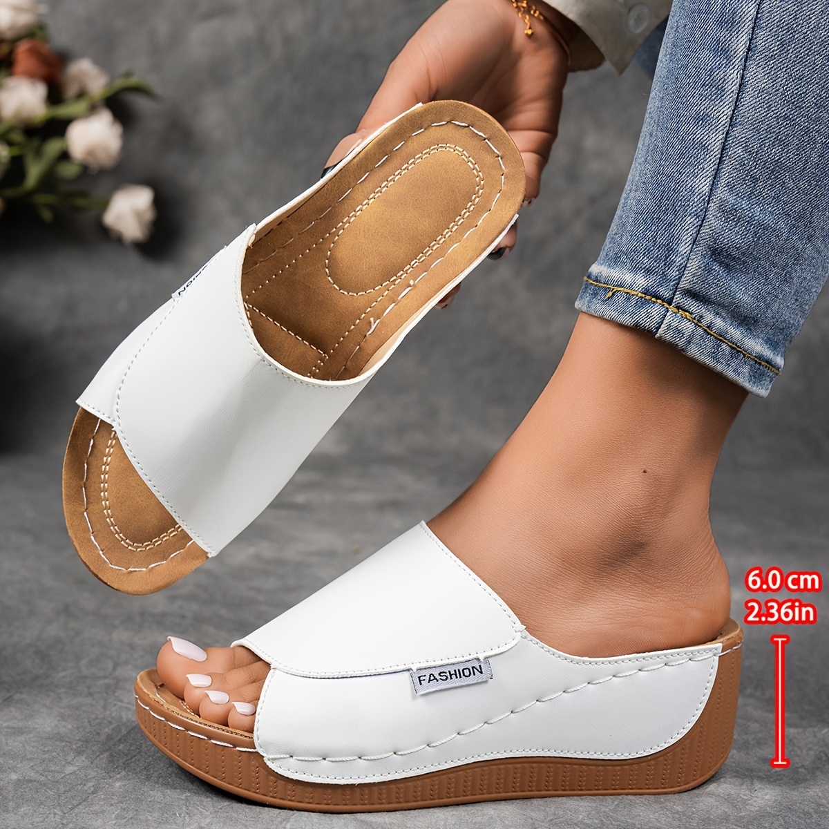 Women's Solid Color Wedge Sandals