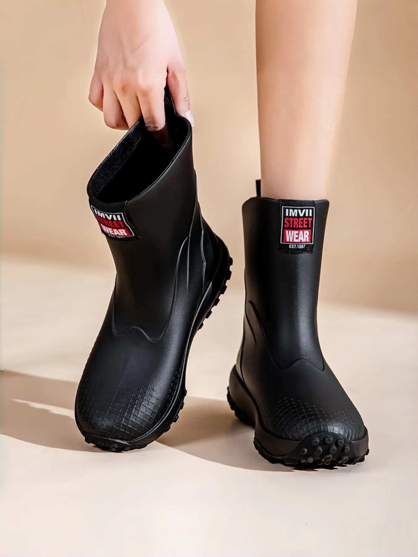 Women's High-Quality Mid-Calf Rain Boots